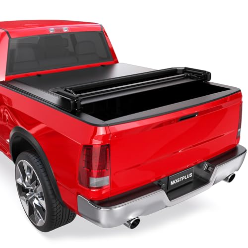 MOSTPLUS Soft Quad FOLD Truck Bed Tonneau Cover Compatibl... Compatible for 2002-2026 Dodge Ram 1500 New Body &
