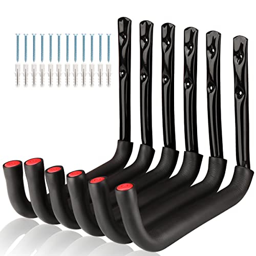 Naikozmo Garage Storage Ladders Hooks, 6 Pack Heavy Duty ... Versatile Storage Options: Our garage storage hold