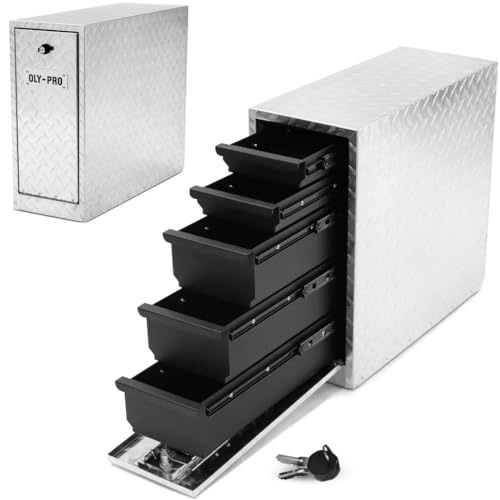OLY-PRO Truck Bed Tool Box with 5-Drawer Slides | Lockabl... BUILT LIKE A TANK – TRUE HEAVY-DUTY CONSTRUCTION: