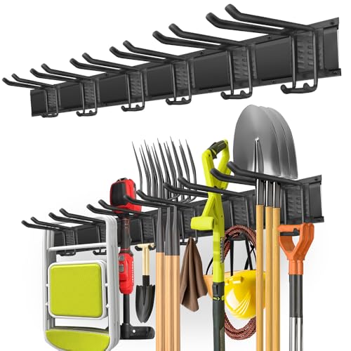 PIYILO Garage Tool Organizer Wall Mount with 48 inches Ra... Versatile Functionality: The garage organization i