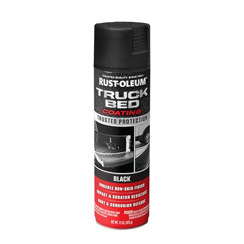 Rust-Oleum Automotive Truck Bed Coating Spray Paint, Black Ideal for use on truck beds, trailer floors, fende