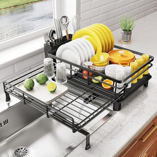SNTD Dish Drying Rack - Extendable Dish Rack, Large Sink ... Large Capacity: Dimension: (12.2" to 21.7") Width