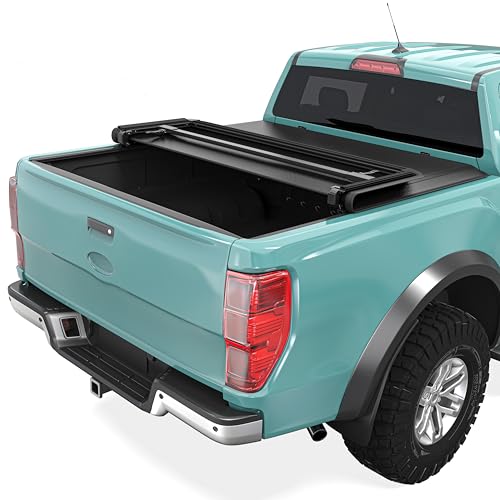 Soft Tri-Fold Truck Bed Tonneau Cover for Ford Maverick 2... Tailored Truck Bed Compatibility: Engineered speci