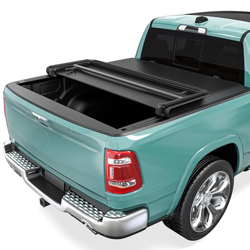 Soft Tri-Fold Truck Bed Tonneau Cover for Dodge Ram 1500 ... Tailored Truck Bed Compatibility: Engineered speci