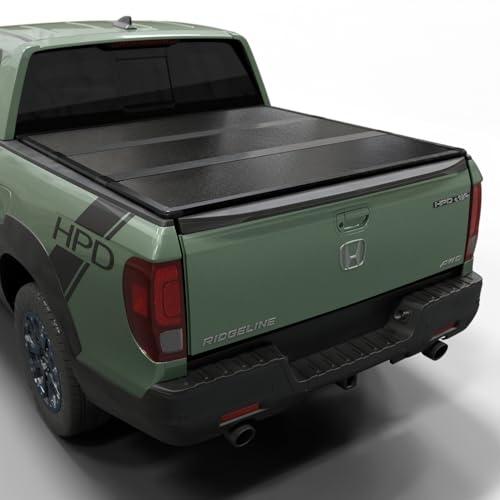 Toptiny Hard Folding Truck Bed Tonneau Cover |HTF039|Fits... Compatible with 2017 - 2026 Honda Ridgeline 5' Bed