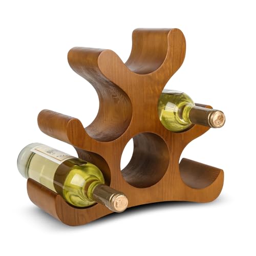 TRUDING Countertop Wine Rack - 6 Bottle Wooden Wine Rack ... Stylish Design: This countertop wine rack features