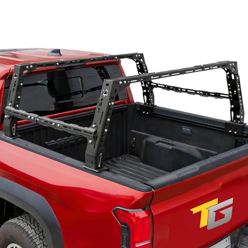 Trumgeta Overland Bed Rack Fit for Mid-Size Pickups, Adju... Works with More Bed Setups: Comes with two bracket