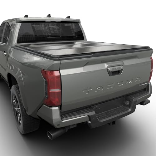 Tutel Hard Shell Folding Truck Bed Tonneau Cover|Fits 201... Fits 2016 - 2026 Toyota Tacoma w/ OE track system