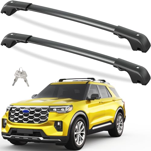 Tuyoung 300lbs Lockable Roof Rack Cross Bars Compatible w... 【Compatible Vehicle】Compatible with Ford Explorer