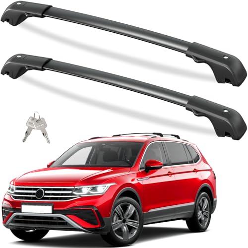 Tuyoung 300lbs Lockbale Roof Rack Cross Bars Compatible w... 【Compatible Vehicle】Compatible with Volkswagen Tig