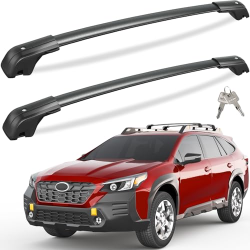 Tuyoung 330lbs Lockble Roof Rack Cross Bars Compatible wi... 【Better Base Feet】Base feet are made from high gra