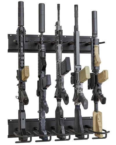 Upbci Gun Rack Wall Mount, Vertical Indoor Gun Racks for ... SECURE & INSTANT ACCESS: Instantly access your rif