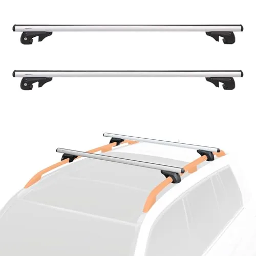 Amazon Basics Cross Rail Roof Rack, 52 inches, Fits up to... Please verify the roof rack's compatible dimension