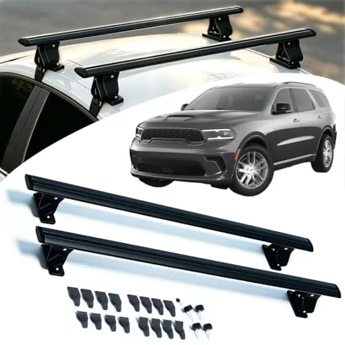 Bare Roof Rack Cross Bars Fit for Dodge Durango 2011-2025... 【BARE ROOF COMPATIBLE】 Designed specifically for D