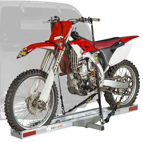 Black Widow Aluminium Hitch-Mounted Motorcycle Carrier, D... Hitch-Mounted Carrier: Connects directly to 2-inch