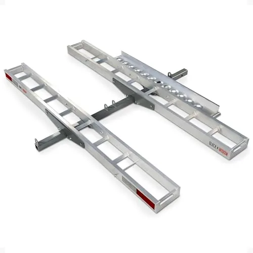 Black Widow Aluminum Dual Dirt Bike Carrier with Ramp, 60... Versatile Bike Hauling: Unique design allows you t
