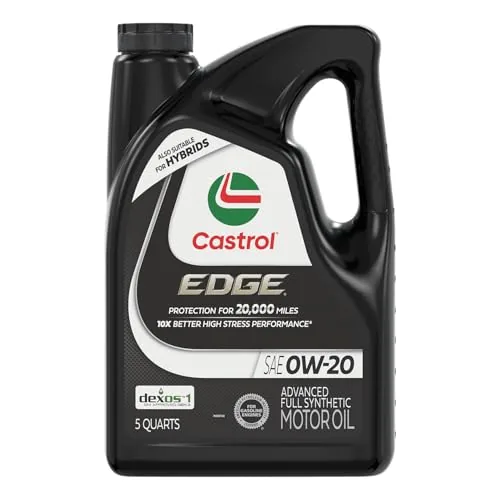 Castrol EDGE 0W-20 Advanced Full Synthetic Motor Oil, 5 Q... 3X Stronger than the leading full synthetic*