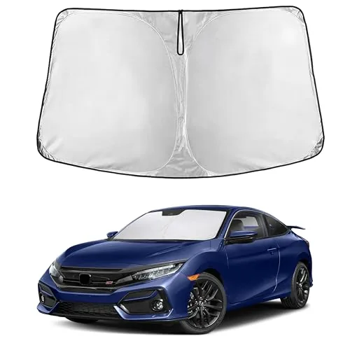 EcoNour Windshield Sunshade Compatible for Honda Civic 20... Compatible for Honda Civic 2016-2021 Windshield Su