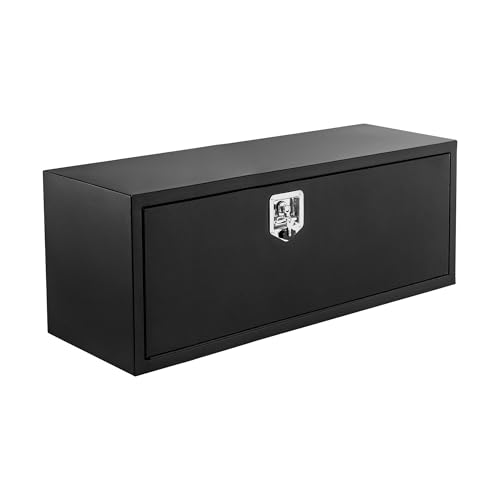 EliteEdge Black Steel Underbody Truck Tool Box for Pickup... Heavy Duty Protection: Constructed with robust iro