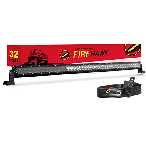 Firehawk LED Light Bar 32 Inch 80,000LM, 2026 New Japanes... 【800% Brightness】 2026 New Japanese L-A-B Chips 80