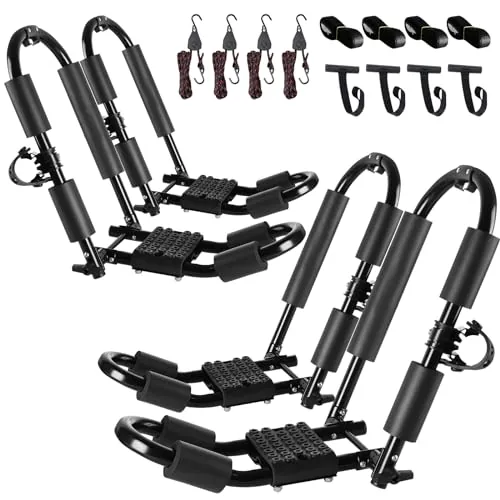 FORWODE Premium Kayak Roof Rack, 2 Pair J-Bar Roof Rack, ... Upgrade Thicken Design: The FORWODE frame is made