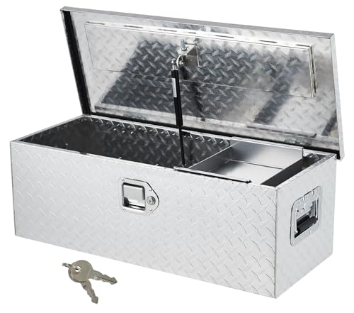 GarveeTech 30 in Aluminum Truck Tool Box, Truck Bed Stora... Efficient Sliding Shelf Design: Maximize storage w