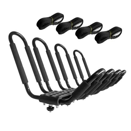 HIGHRAZON Kayak Roof Rack, 2 Pair J-Bar Roof Rack with 4 ... Stable J-shaped design: The J-shaped kayak bracket