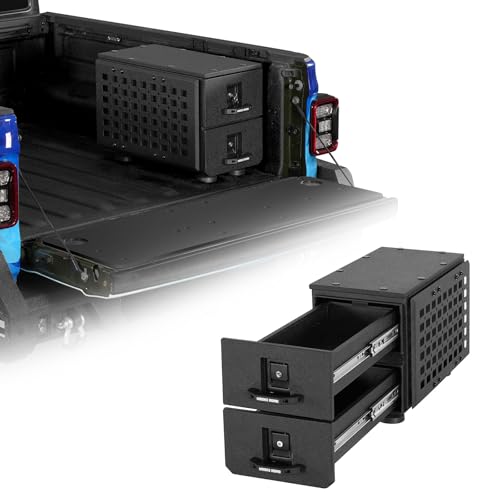 Hooke Road Truck Bed Drawer System Tool Box for 2005-2026... 【Application】- Truck bed drawer system tool boxes
