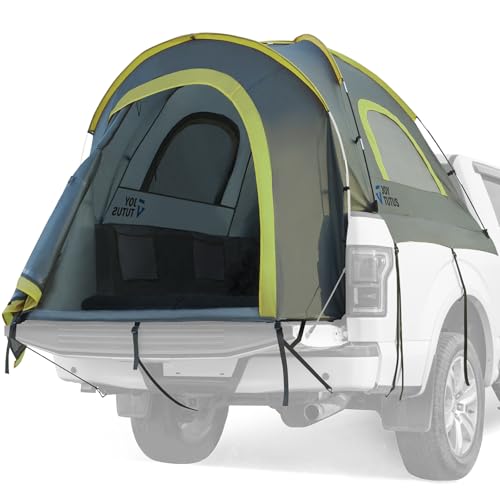JOYTUTUS Pickup Truck Tent 2.0, Waterproof PU2000mm Doubl... 【Double-layer Waterproof Material & Rainfly】: JOYT