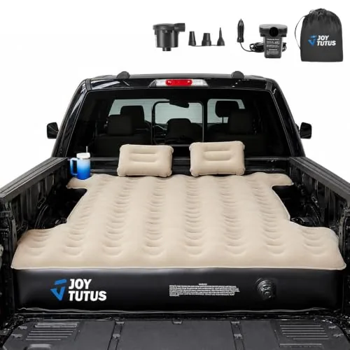 JOYTUTUS Truck Bed Mattress for 5.5-5.8Ft, Full Size Infl... 【Cavity Design】: Featuring three independent air c