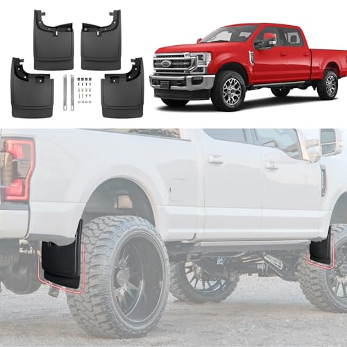 JTYZSM Mud Flaps for 2017-2026 Ford F-250/F-350 Super Dut... 【Fit 17+ Ford F-250/F-350 W/O Fender Flares】-The J