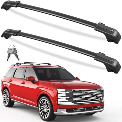 KINGGERI 330lbs All Aluminum Roof Rack Cross Bars for Hyu... 【Stronger bar ends】Brackets are made from high gra