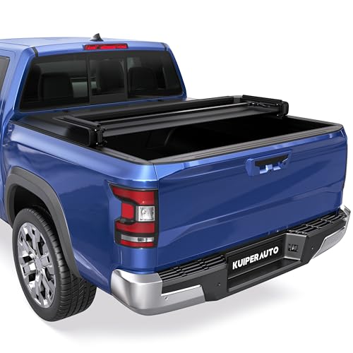 KUIPERAUTO 5FT Tri Fold Soft Folding Truck Bed Tonneau Co... Fitment: Compatible for Nissan Frontier 2005-2026