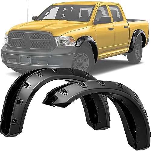 LEDKINGDOMUS Front Rear Fender Flares Fit for 2009-2018 D... ✔ COMPATIBLE MODEL - Perfectly Fit for 09-18 Dodge