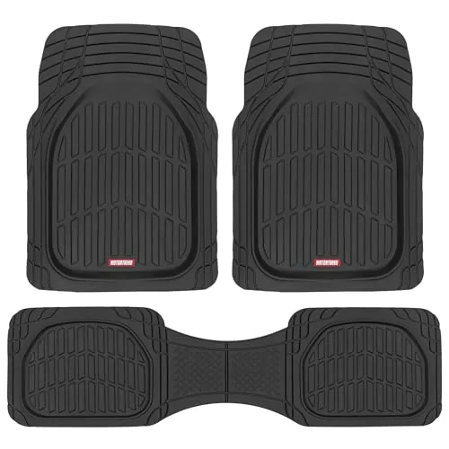 Motor Trend FlexTough Floor Mats for Cars, Black Deep Dis... GENUINE FLEXTOUGH CAR FLOOR MATS - Motor Trend's F