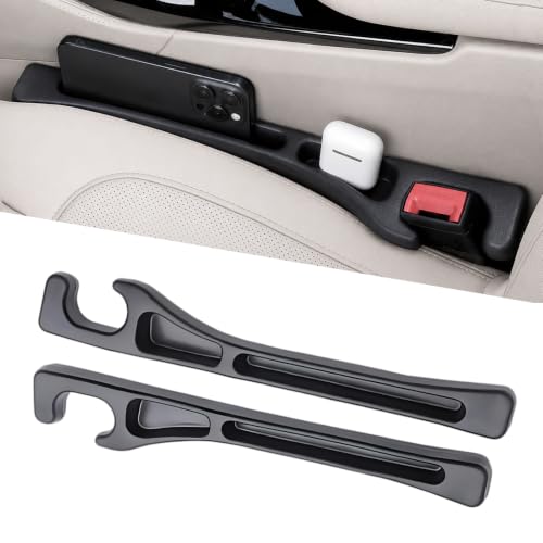 MTABCTY Car Seat Gap Filler Organizer 2 PCS Black Univers... PREVENTING ITEMS FROM FALLING: Car seat gap filler