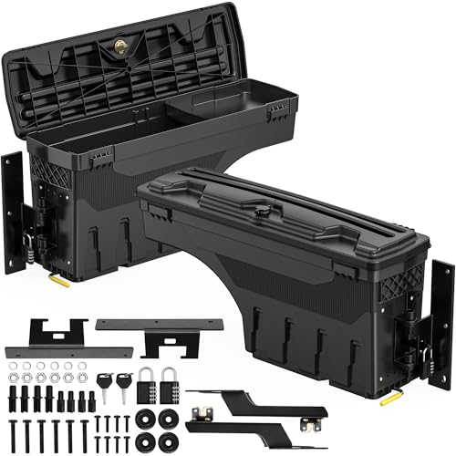 OEDRO Bed Storage Tool Box Fit 2015-2026 Ford F150 Driver... IDEAL FIT: The truck bed storage boxs are compat