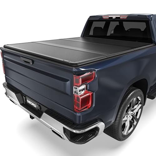 OEDRO Hard Tri-Fold Tonneau Cover for 2019-2026 Chevy Sil... GREAT FITMENT & ADDED FEATURES: Designed specifica