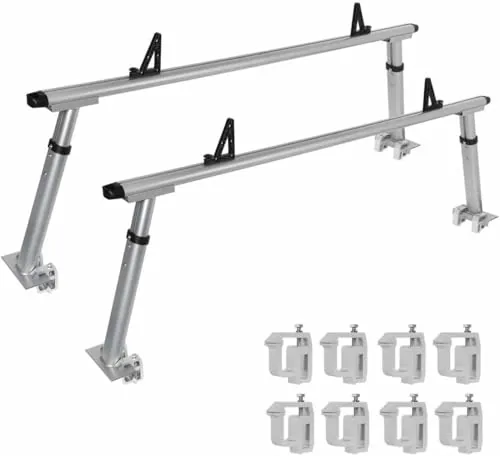 OUTPRIZE Non-Drilling Aluminum Truck Rack, Width and Heig... RELIABLE AND STEADY: The OUTPRIZE Truck Bed Rack i
