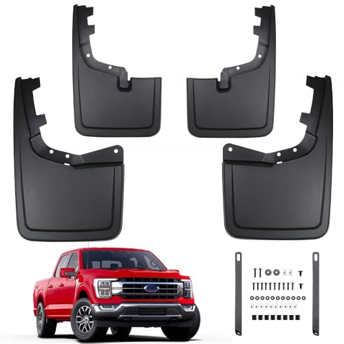 PELEUS Mud Flaps for Ford F150 2021-2026 Accessories, No ... 【PRECISE FIT & NO DRILLING】 Custom-engineered for