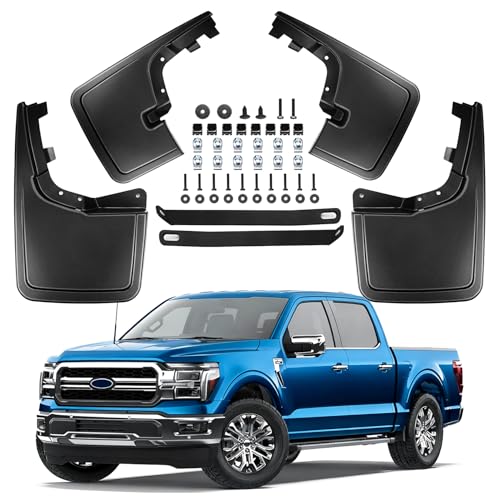 QBVDK Mud Flaps for Ford F150 2026 2025 2024 2023 2022 20... MAXIMUM COVERAGE FOR YOUR F-150:Stop mud, rocks, a