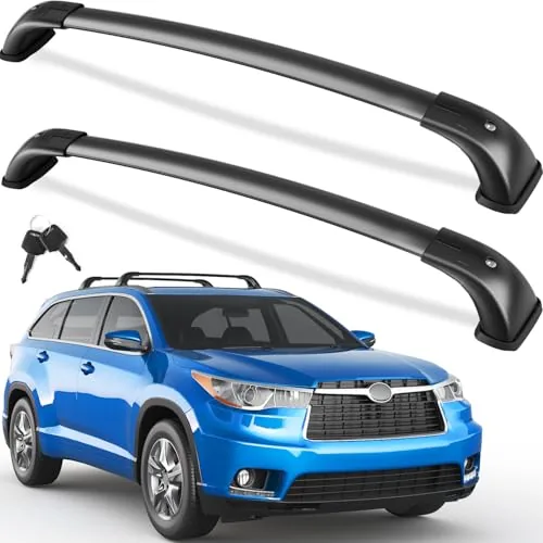 Roof Rack Cross Bars for 2014-2019 Toyota Highlander XLE ... 【100% Secure and Heavy Duty】 Upgraded with Metal M
