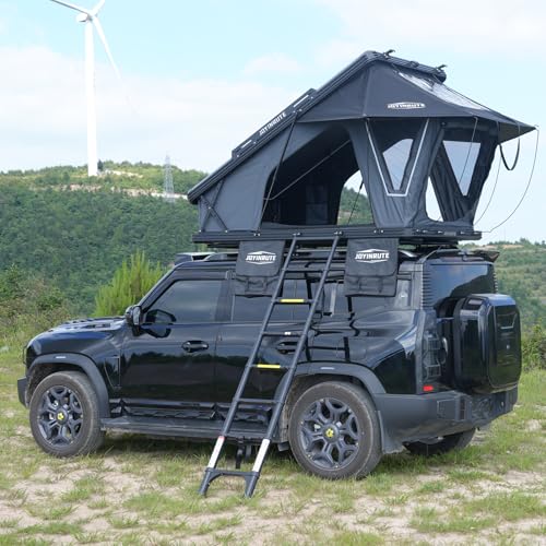 Rooftop Tent Hard Shell with Winter Insulation,Aluminum P... The Elevated Rear Design：The elevated rear design