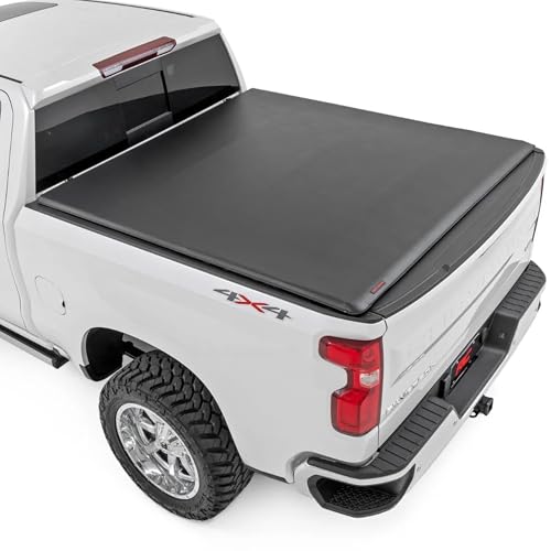 Rough Country Soft Roll Up Tonneau Cover for Chevy Silver... Precision Fit for 5'10" Short Bed Models: Built fo