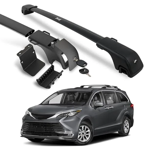 SNIXWOO Fits Toyota Sienna 2021-2026, Upgrade 330 LBS Loc... Precise Compatibility: Roof Bars Fit for Toyota Si