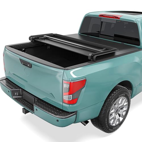 Soft Tri-Fold Truck Bed Tonneau Cover Fit for Nissan Fron... Tailored Truck Bed Compatibility: Engineered speci