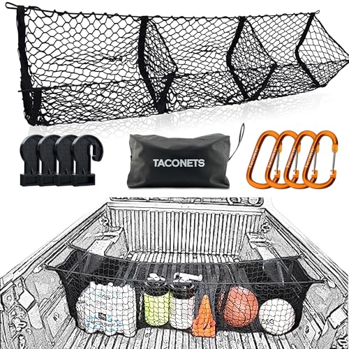 TacoNets Three Pocket Cargo Net for 2005-2026 Toyota Taco... AMERICAN OWNED, FAMILY BUSINESS - Our Number One G