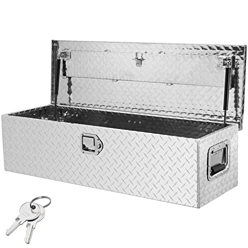 VEVOR Heavy Duty Aluminum Truck Bed Tool Box, Diamond Pla... Last A Lifetime: VEVOR truck tool box is construct