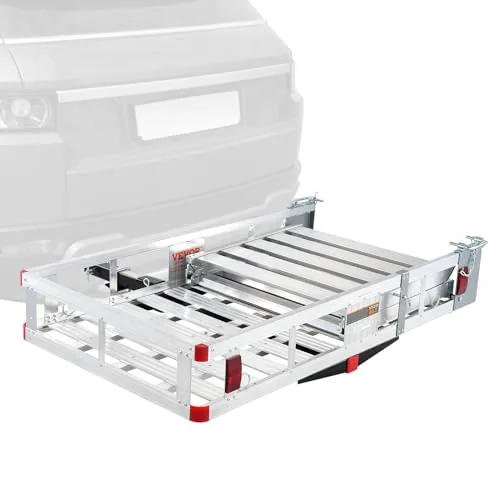 VEVOR Hitch Mount Cargo Carrier with Folding Ramp 500LBS ... Enhance Your Mobility: Say goodbye to heavy liftin