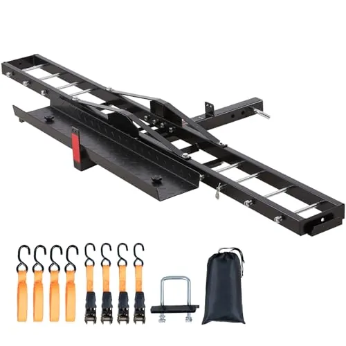 VEVOR Motorcycle Carrier, 600 LBS Steel Motorcycle Carrie... 600LBS Weight Capacity: Our steel motorcycle hitch